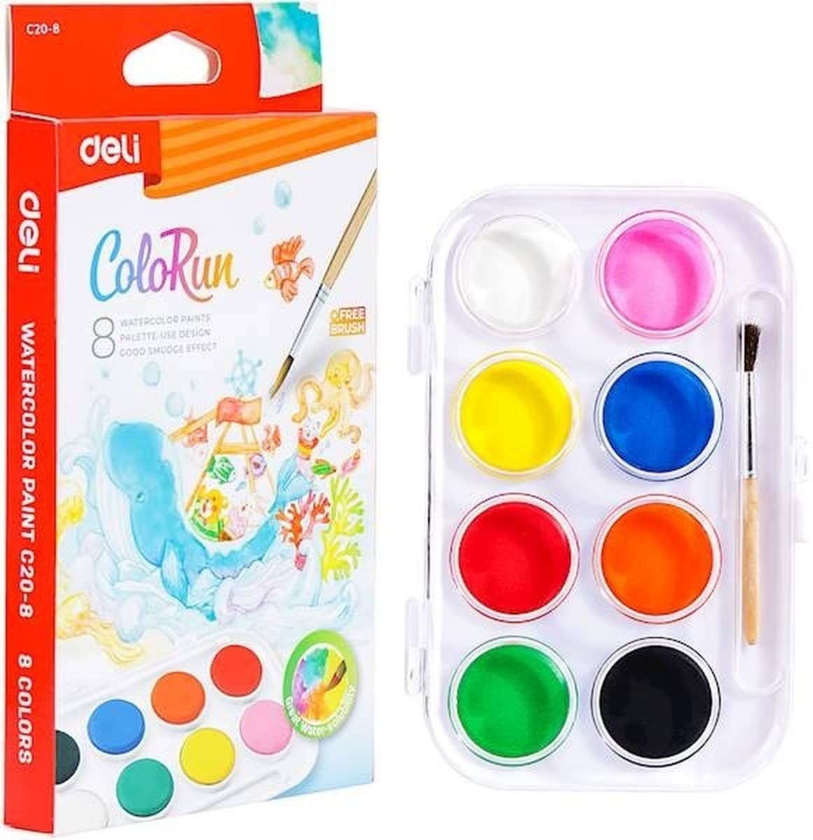Farby akwarelowe ColoRun 21 kolorów + pędzelek