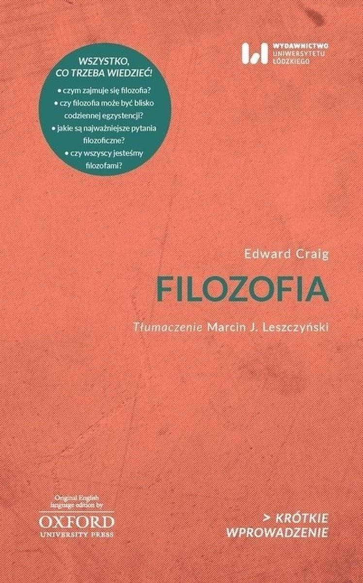 Filozofia. Krótkie wprowadzenie - książka popularnonaukowa Craig Edward