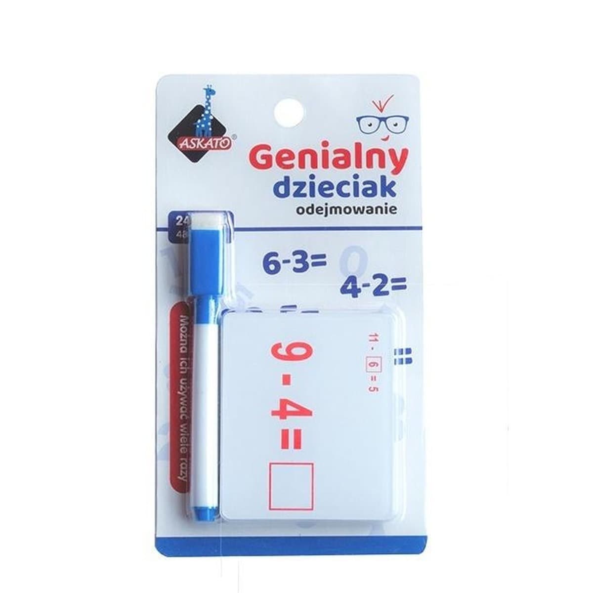 Fiszki Matematyczne Odejmowanie dla Dzieci