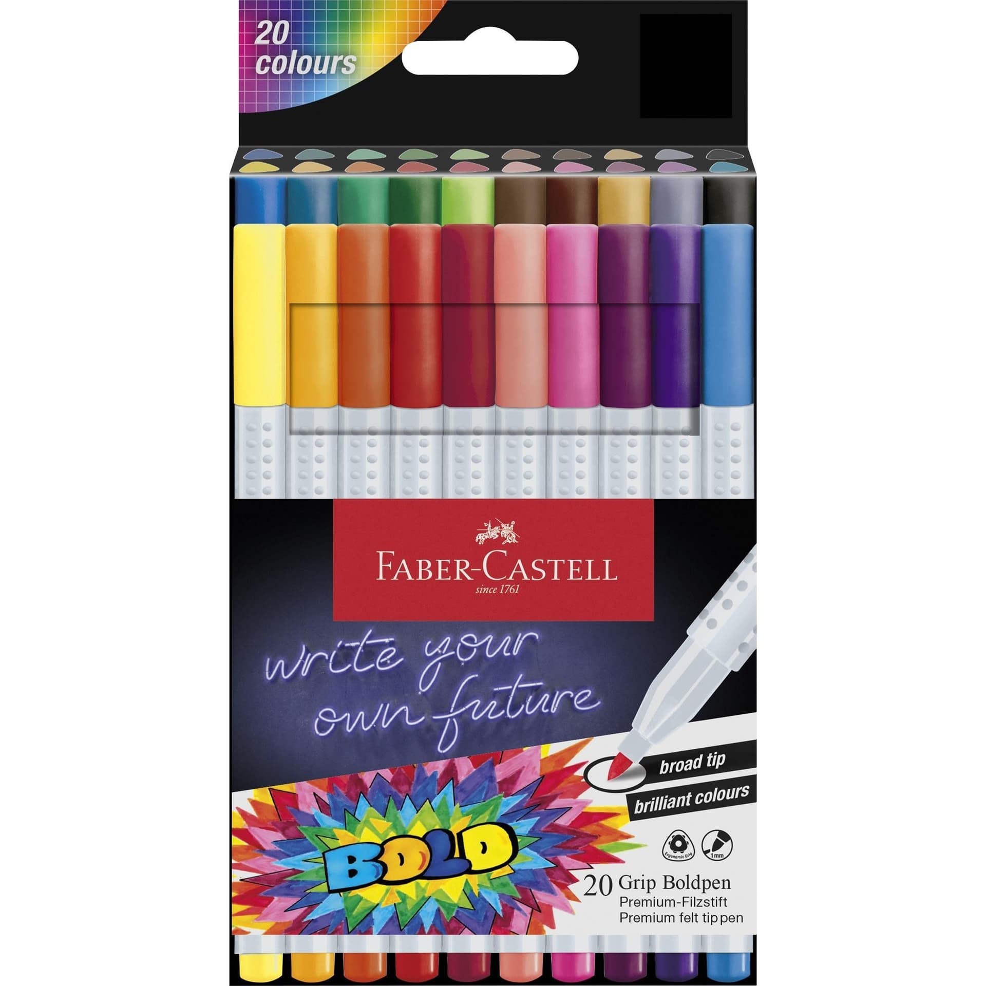 Flamastry Faber-Castell Boldpen 20 kolorów
