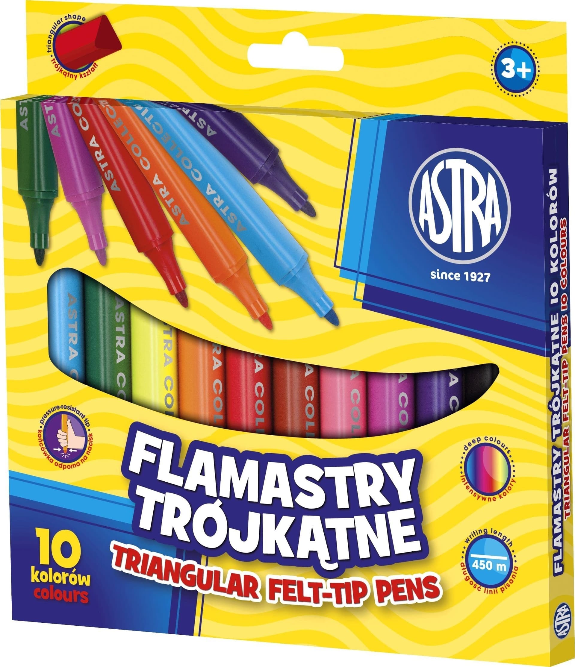 Flamastry Jumbo trójkątne 10 kolorów