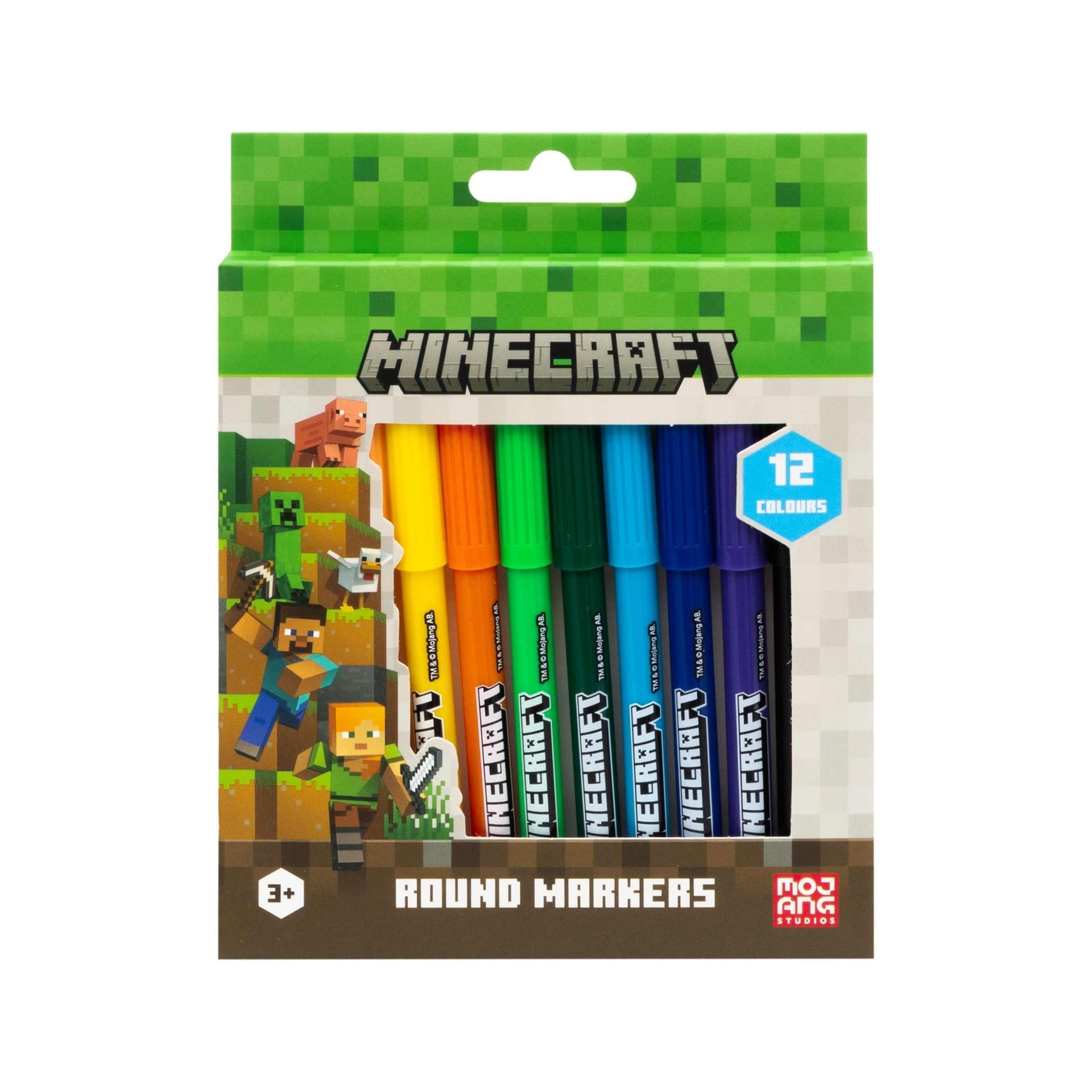 Flamastry okrągłe Minecraft 12 kolorów