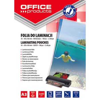 Folia do laminowania A3 błyszcząca 2 x 80 mikronów 100 sztuk
