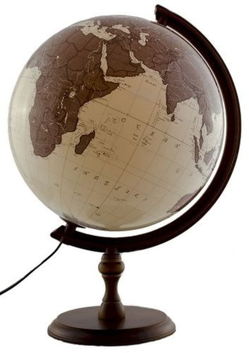 Globus antyczny podświetlany 32 cm