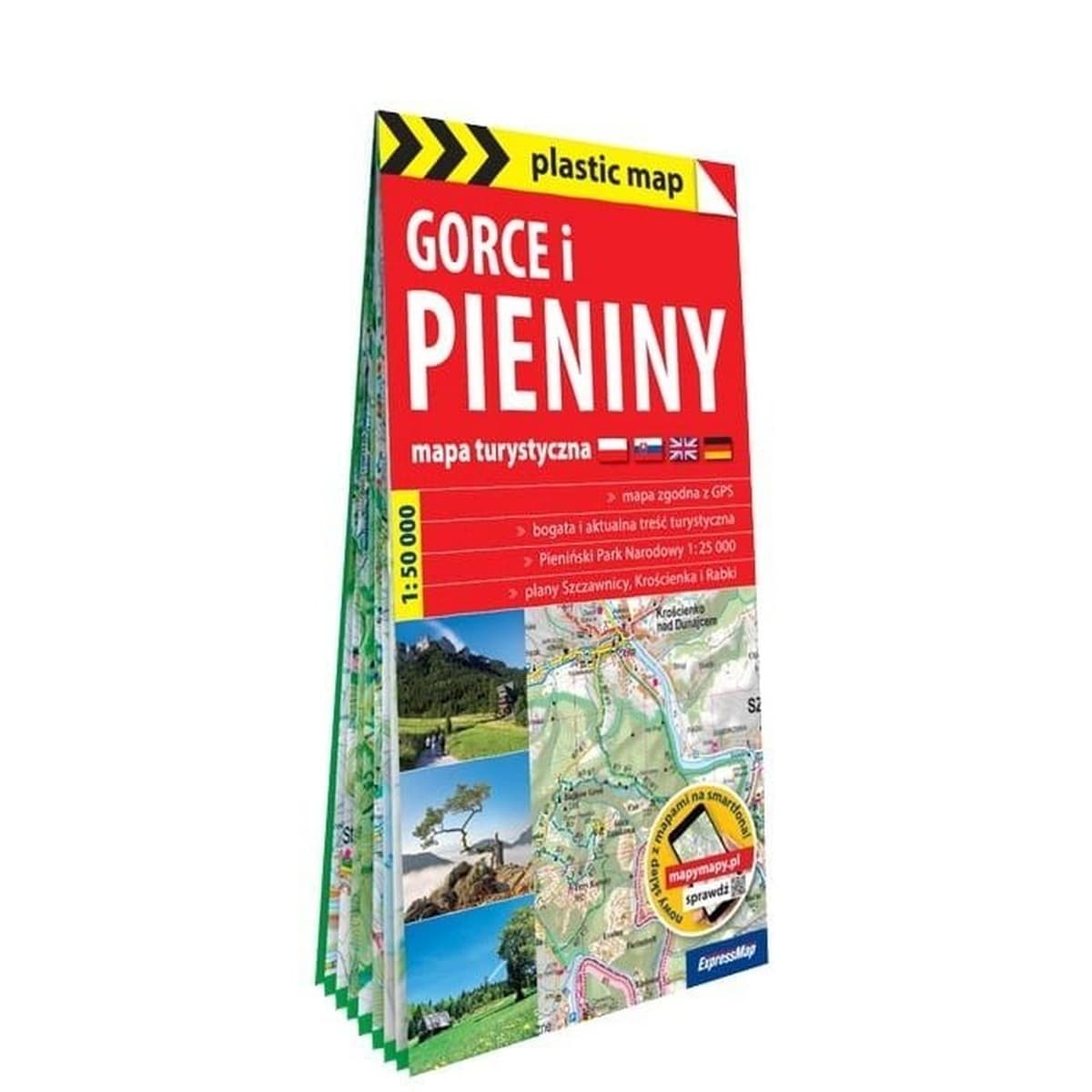 Gorce i Pieniny Mapa turystyczna foliowana 1:50 000
