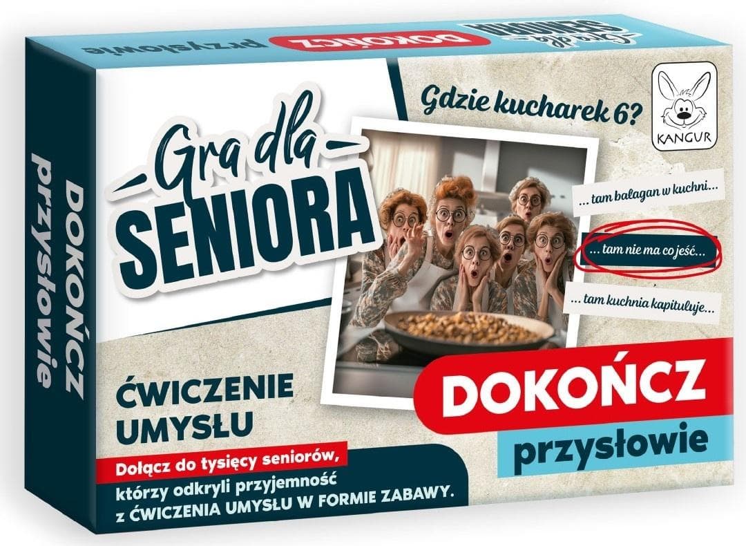 Gra dla Seniora Dokończ przysłowie 110x170 mm Kangur