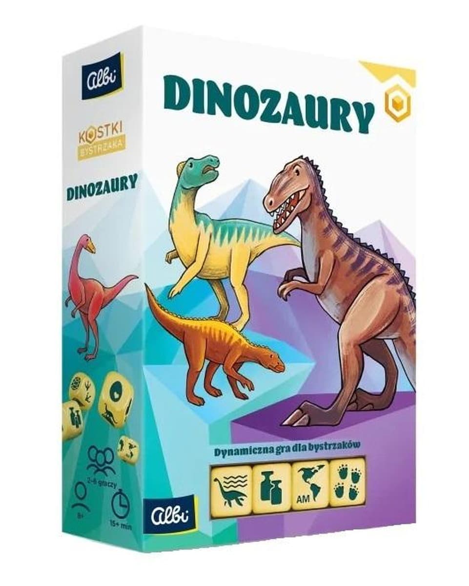 Gra edukacyjna Kostki bystrzaka Dinozaury