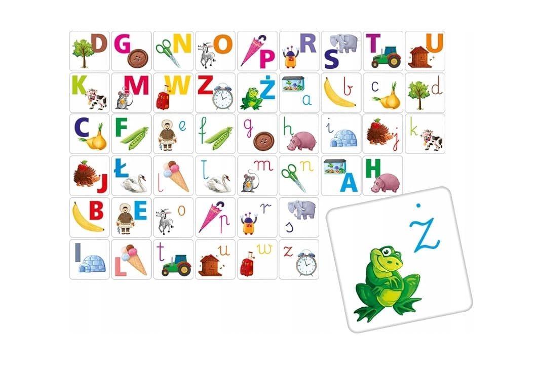 Gra edukacyjna Memory Literki Małe i Duże Adamigo