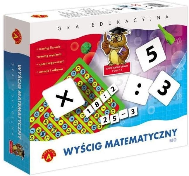 Gra edukacyjna Wyścig Matematyczny Big Alexander dla 2+ graczy od 10 lat