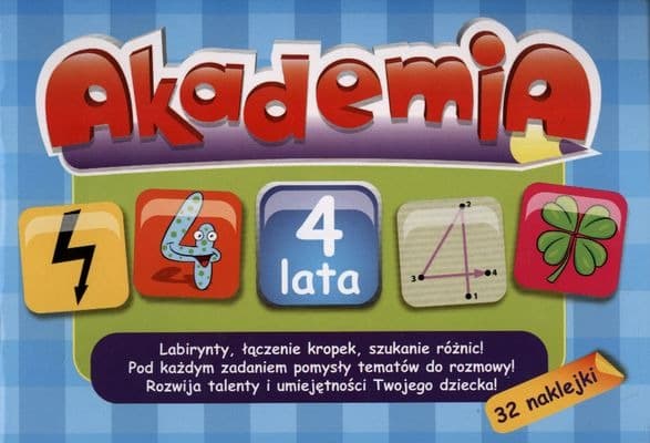 Greg Akademia 4 lata: Książka z naklejkami