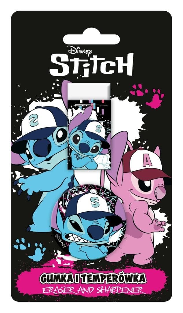 Gumka do ścierania i temperówka Stitch Beniamin 2 sztuki