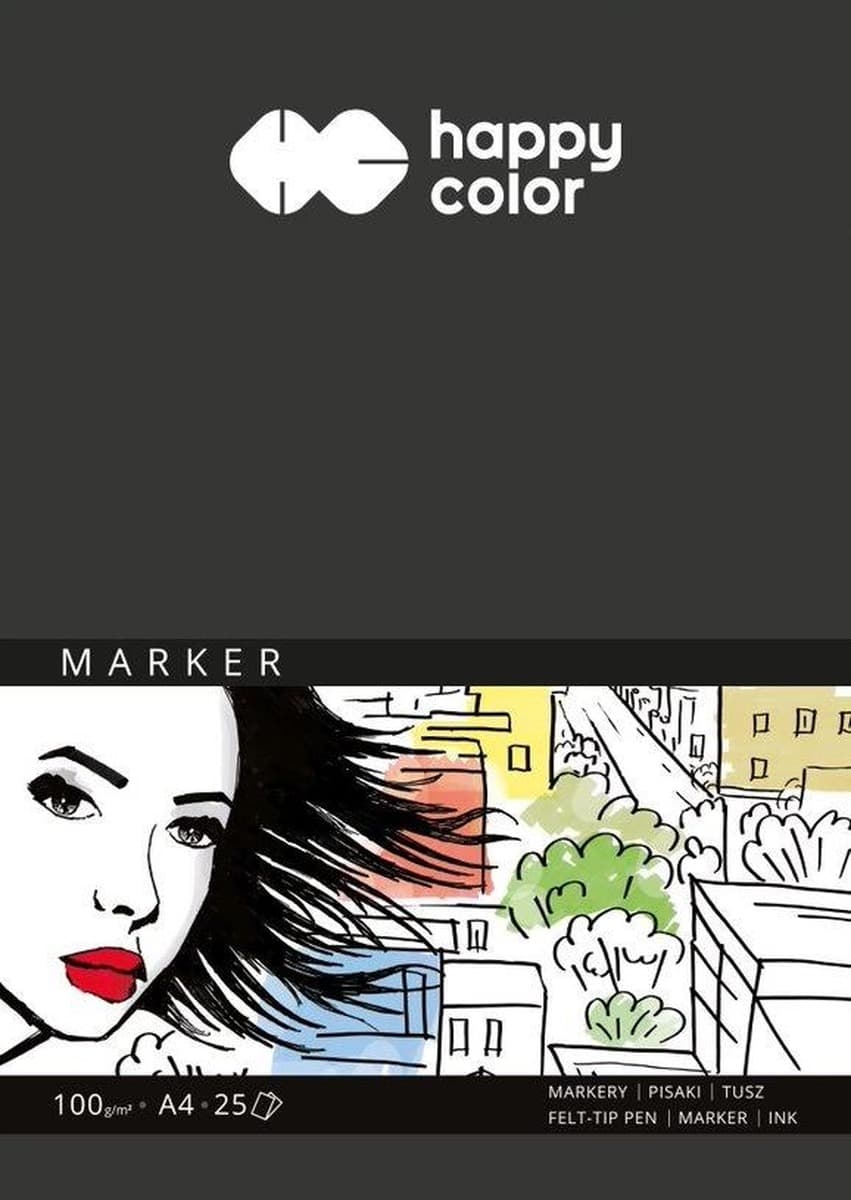 Happy Color Blok do Markerów A4 100g 25 kartek