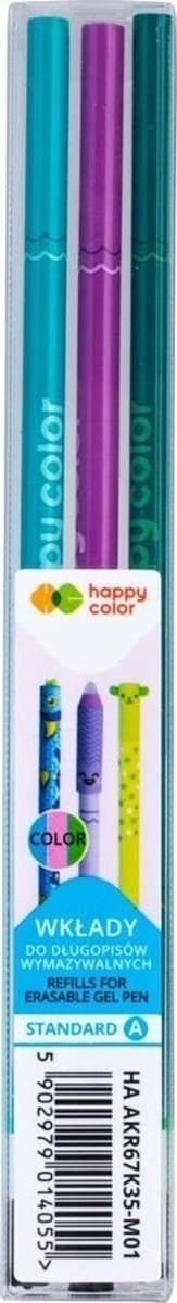 Happy Color Wkłady do długopisu wymazywalnego 3 kolory