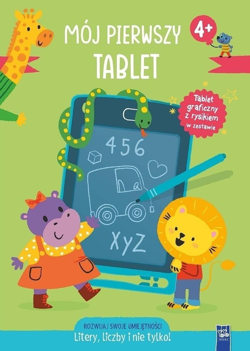 Interaktywna książka edukacyjna z tabletem graficznym. Książka dla dzieci