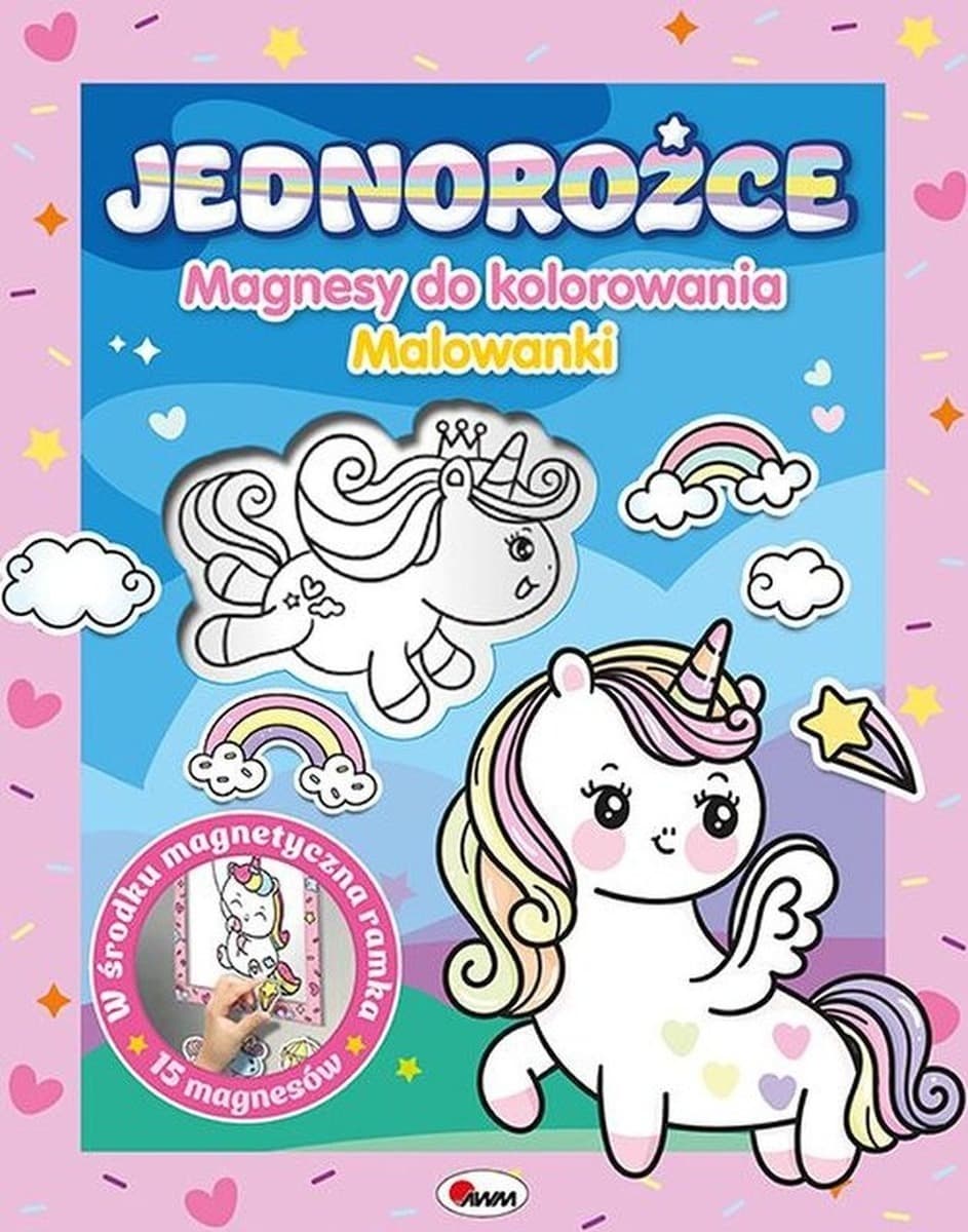 Jednorożce Magnesy do kolorowania i zabawy