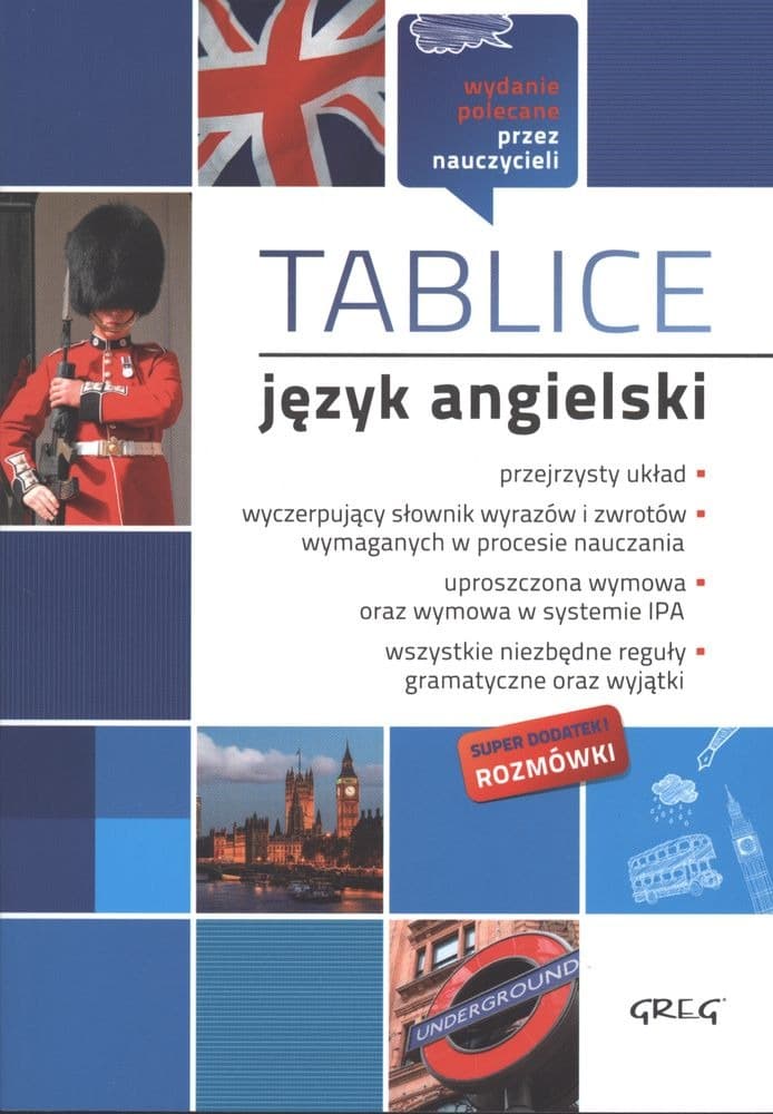 Język angielski. Tablice