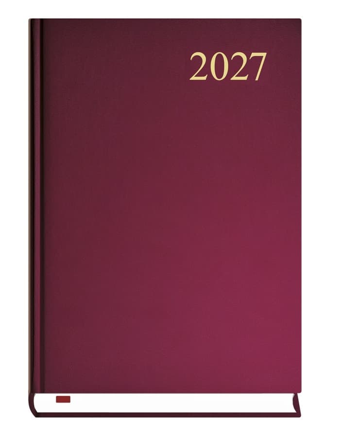 Kalendarz 2026 Asystent A5 dzienny bordo