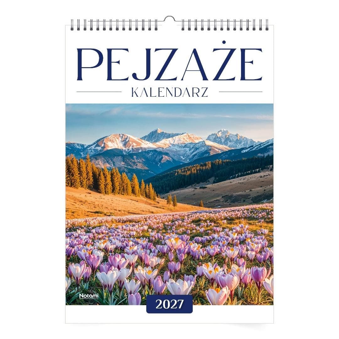 Kalendarz 2027 A3 ścienny w spirali Pejzaże krajobrazowe 16 stron