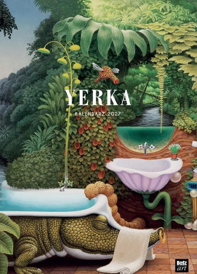 Kalendarz ścienny 2027 Jacek Yerka surrealistyczne dzieła sztuki format A3 Bosz