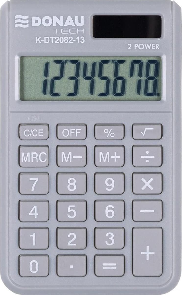 Kalkulator kieszonkowy Donau Tech 8-cyfrowy czarny 180x90x19 mm
