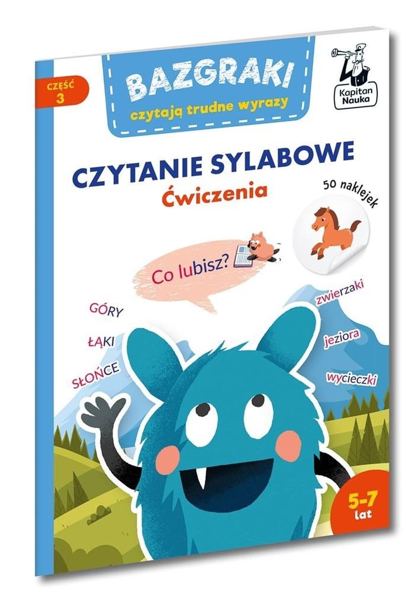 Kapitan Nauka Ćwiczenia. Bazgraki czytają trudne wyrazy