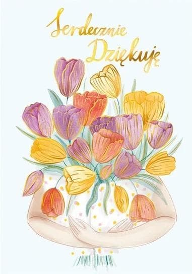 Karnet B6 Bukiet tulipanów z kopertą