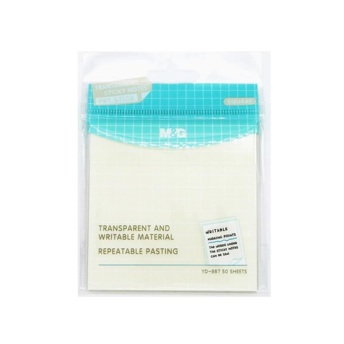 Karteczki samoprzylepne transparentne M&G 76x76 mm