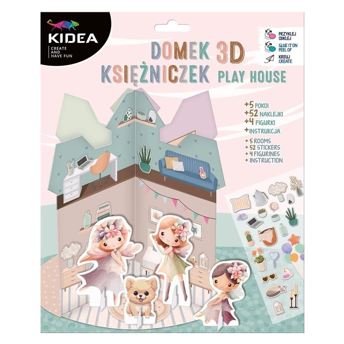 Kidea Domek 3D dla Księżniczek do Składania i Zabawy