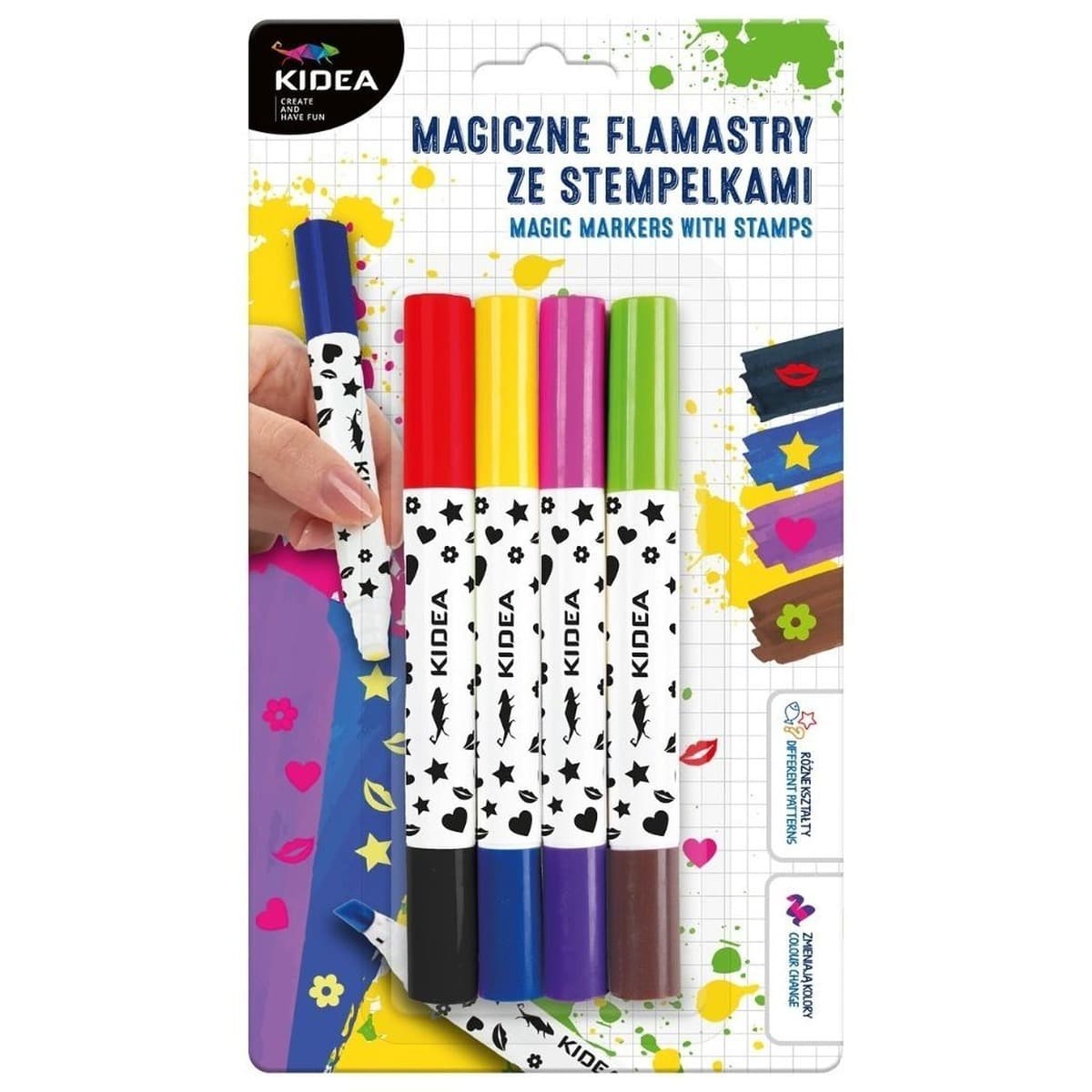 Kidea Magiczne Flamastry ze Stempelkami