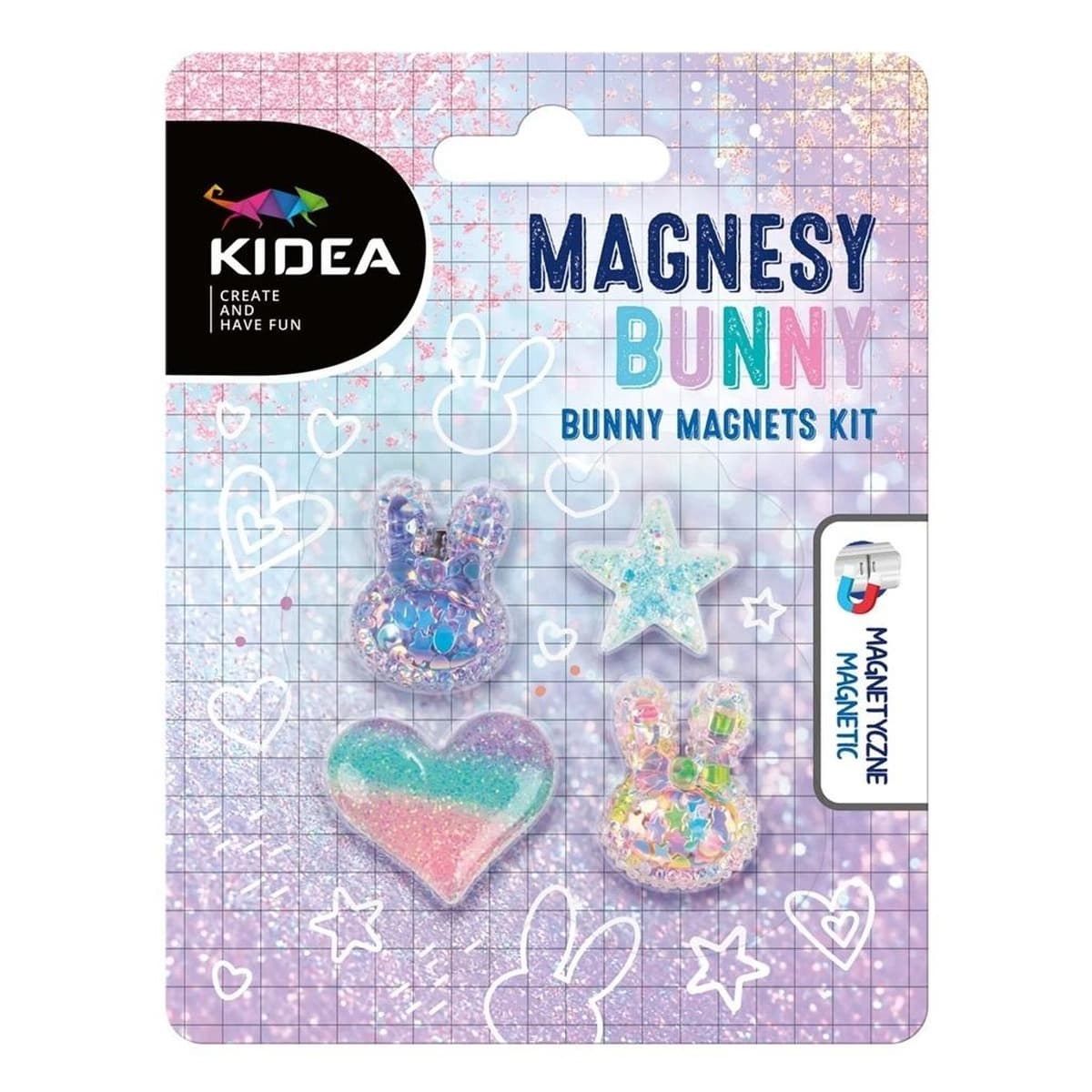 Kidea Magnesy Dekoracyjne Bunny 4 sztuki