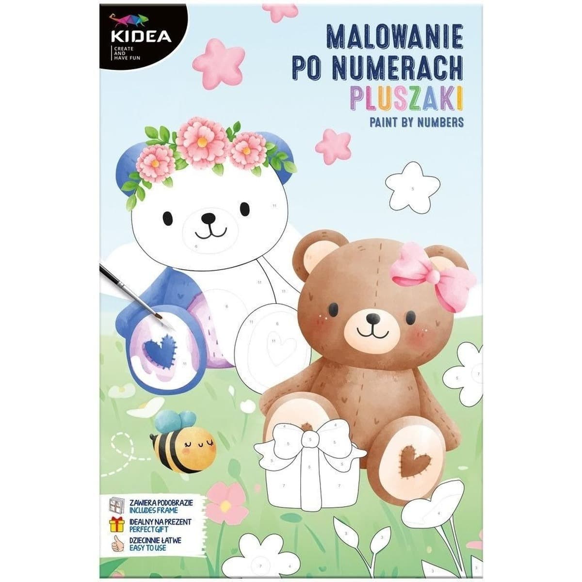 Kidea Obraz do Malowania po Numerach Misie