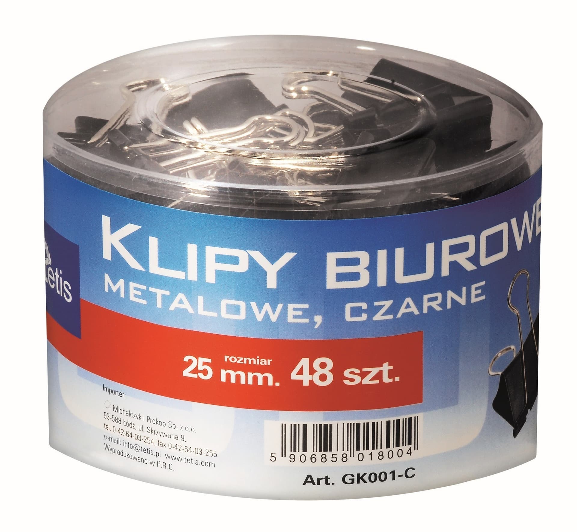 Klipsy biurowe ze stali nierdzewnej 48 sztuk