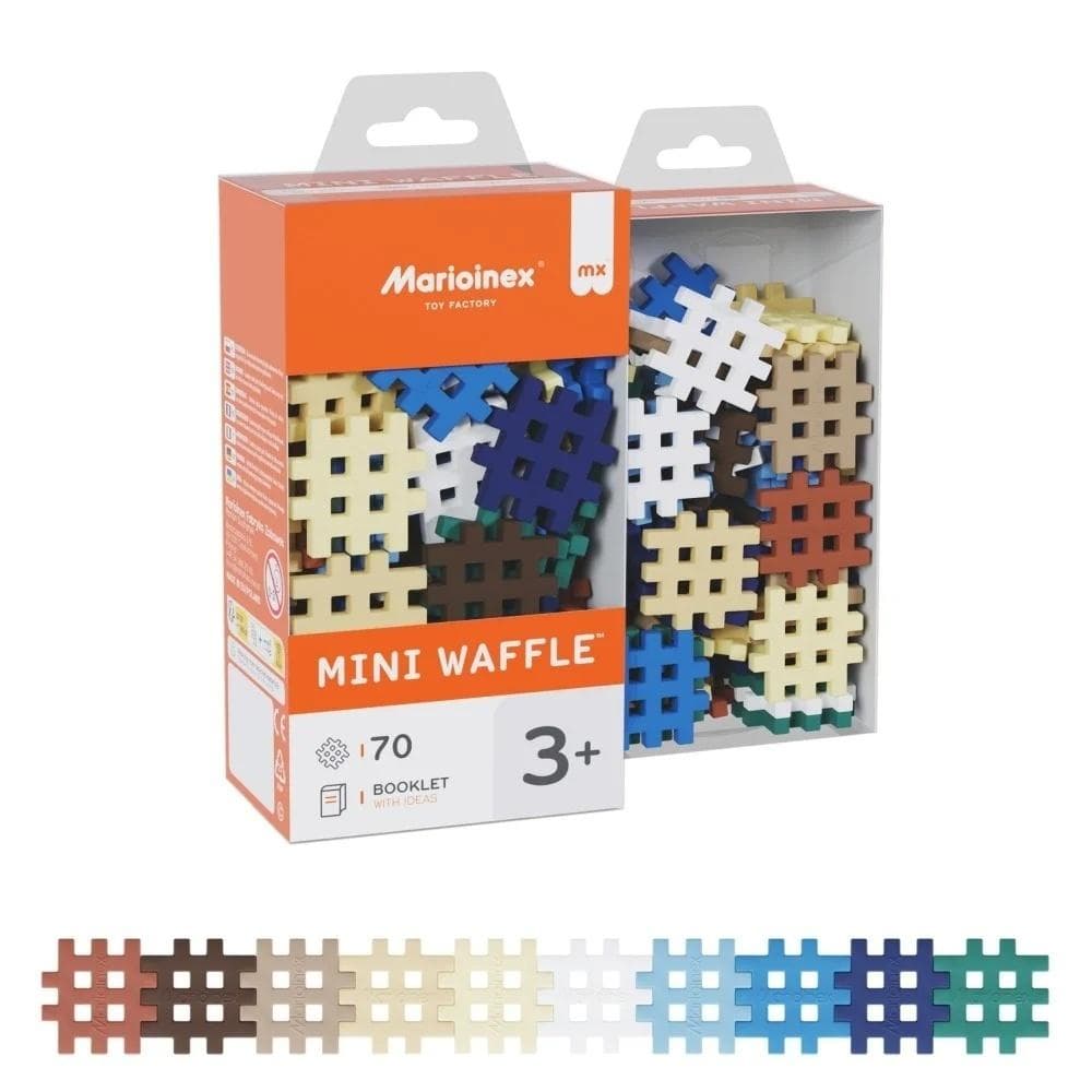 Klocki Mini Waffle konstrukcyjne 70 elementów dla dzieci od 3 lat