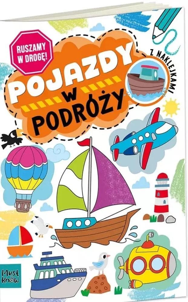 Kolorowanka A4 Ruszamy w drogę - Pojazdy w podróży 20 stron naklejki