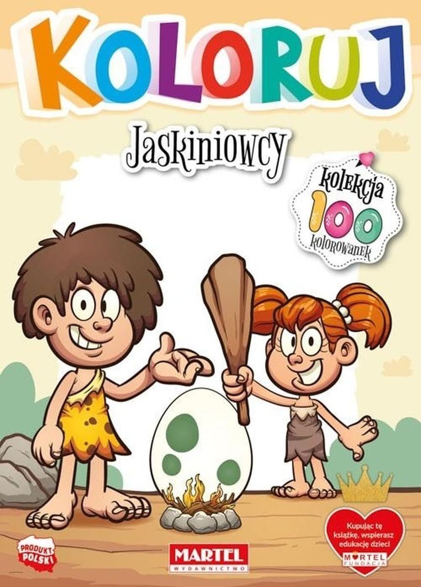 Kolorowanka dla dzieci Jaskiniowcy