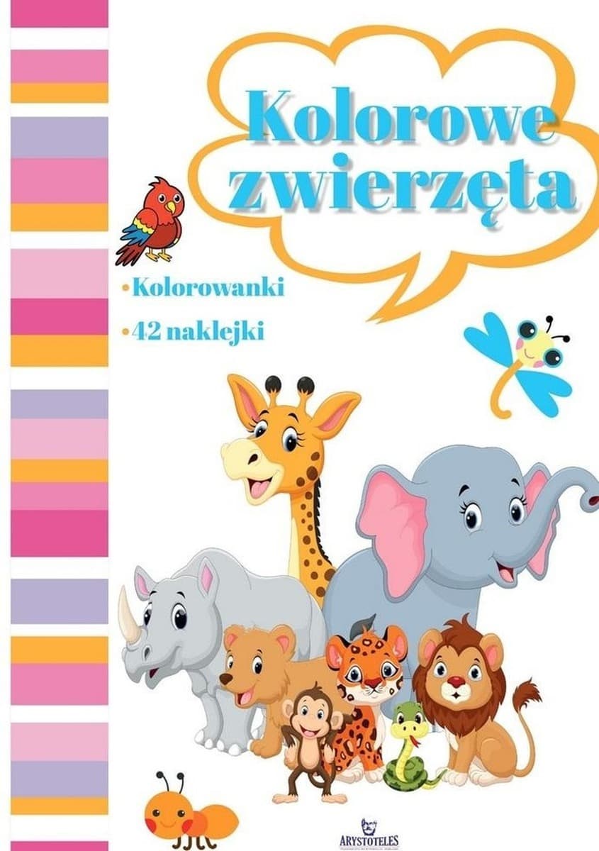 Kolorowanka dla dzieci Kolorowe zwierzęta Monika Matusiak