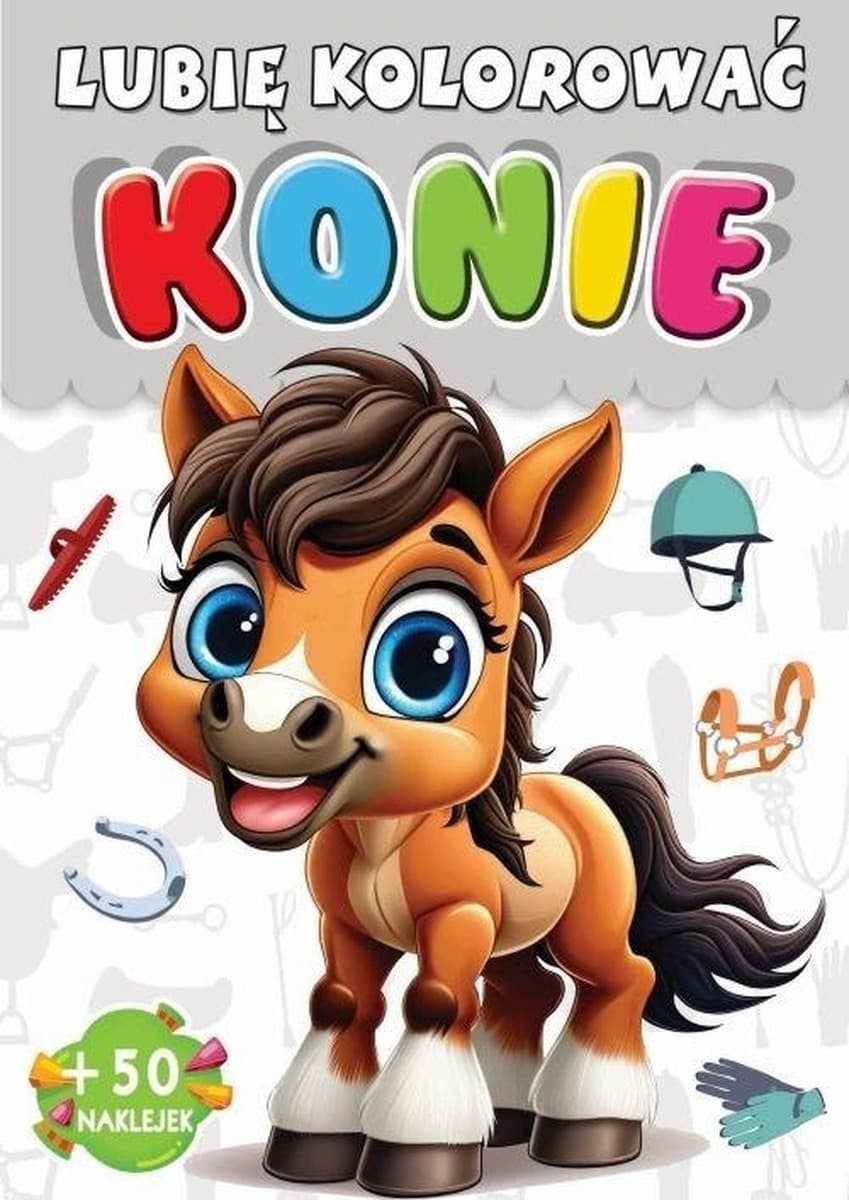 Kolorowanka dla dzieci Konie. Lubię kolorować