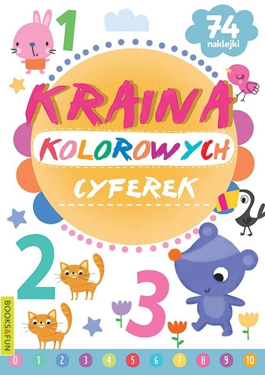 Kolorowanka dla dzieci Kraina Kolorowych Cyferek