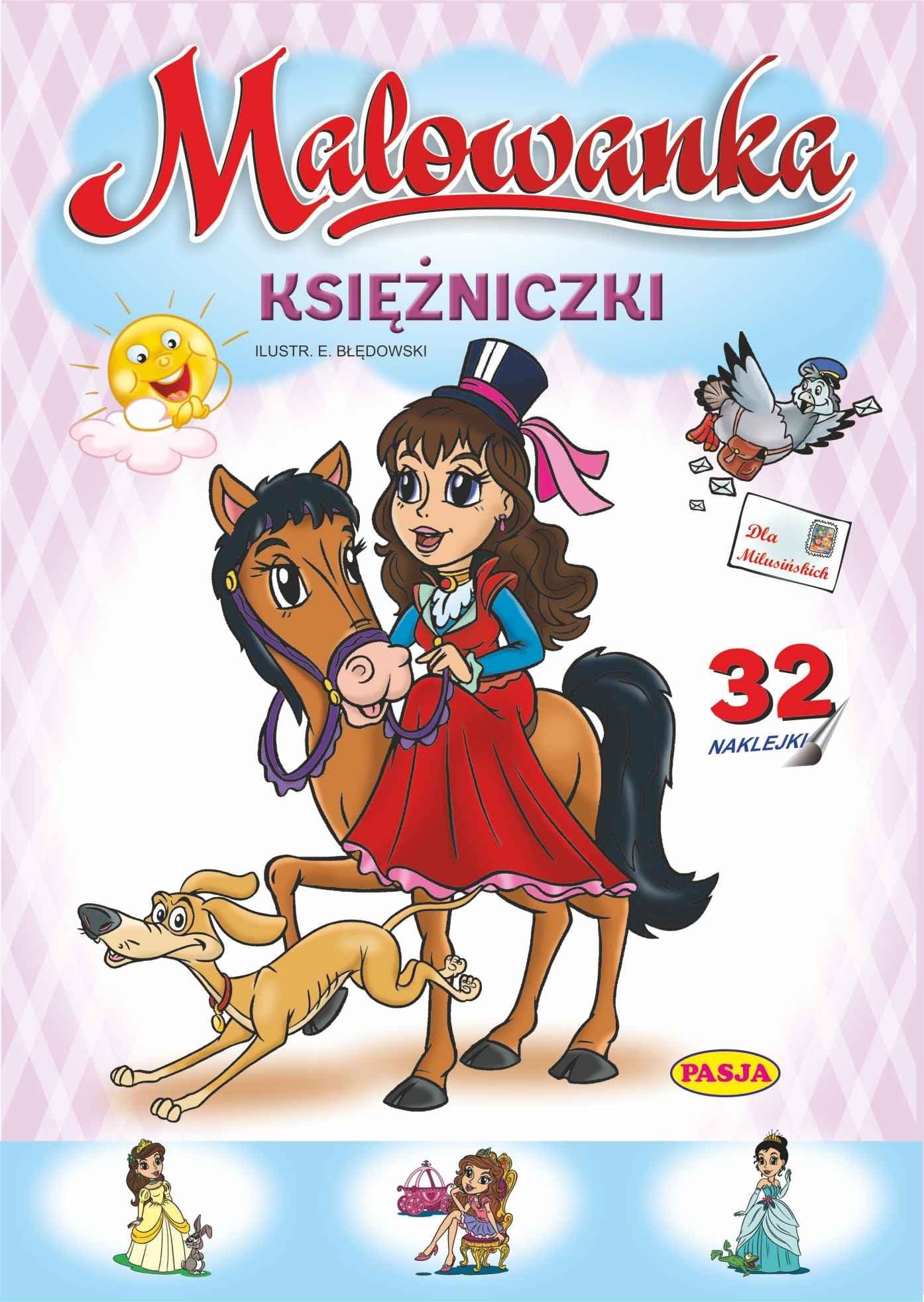 Kolorowanka dla dzieci Księżniczki A4 z naklejkami