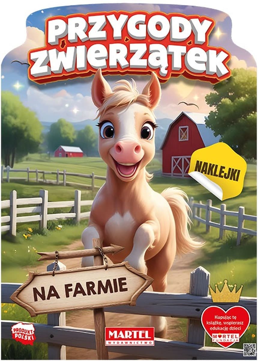 Kolorowanka dla dzieci Przygody zwierzątek na farmie z naklejkami