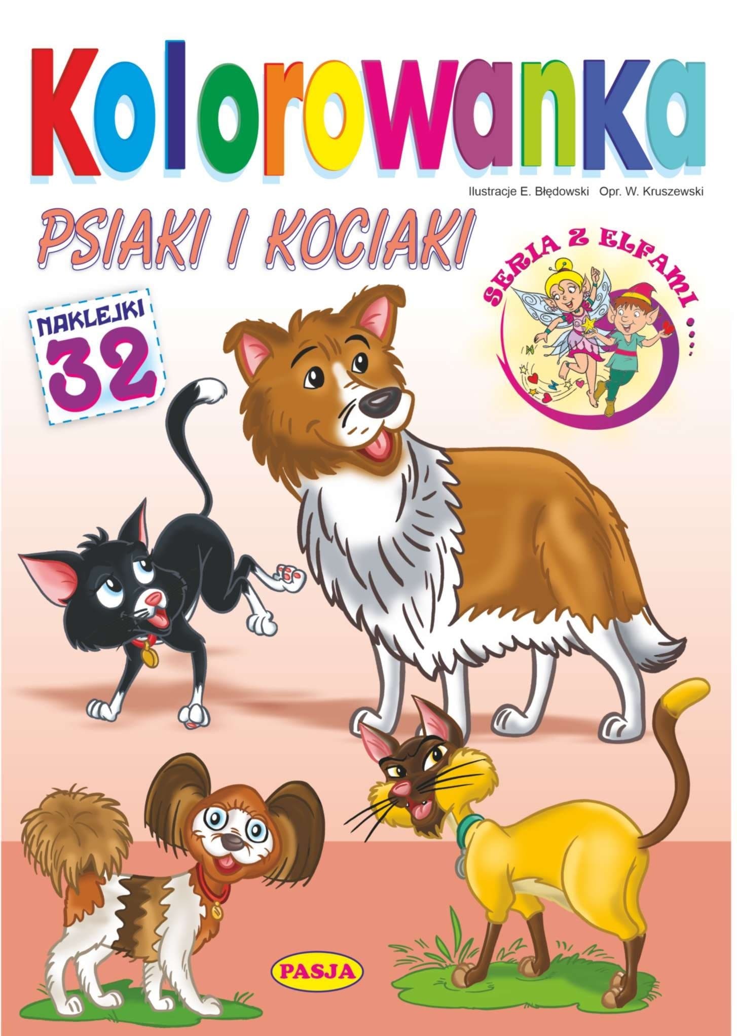 Kolorowanka dla dzieci Psiaki i kociaki 16 stron