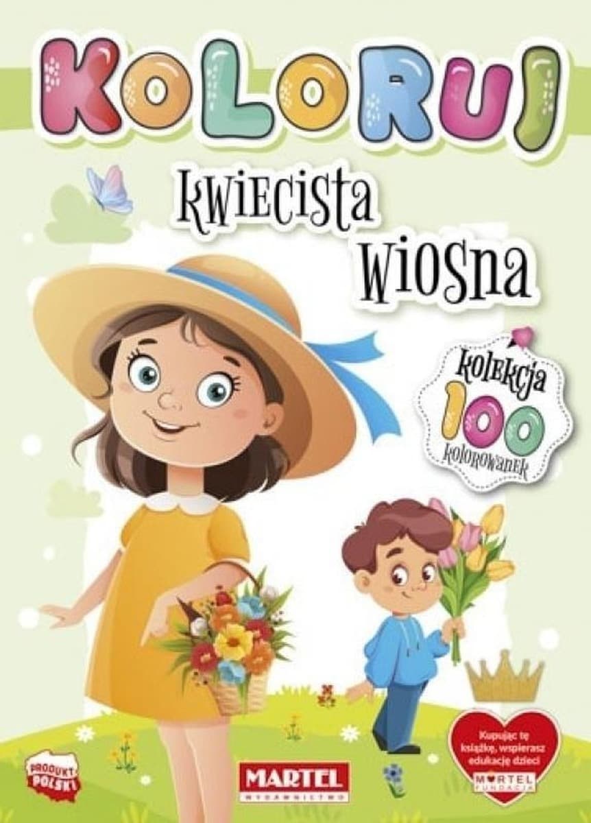 Kolorowanka Kwiecista wiosna dla dzieci - praca zbiorowa