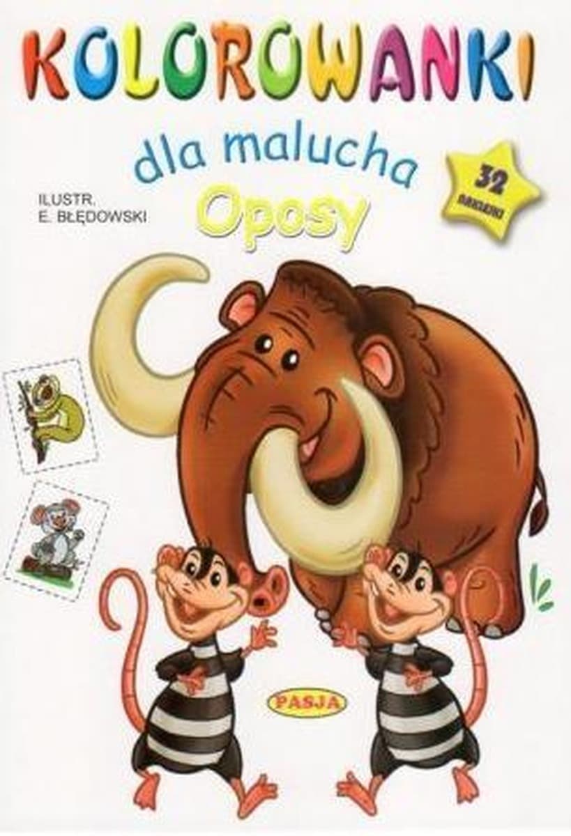Kolorowanka Oposy dla malucha dla dzieci