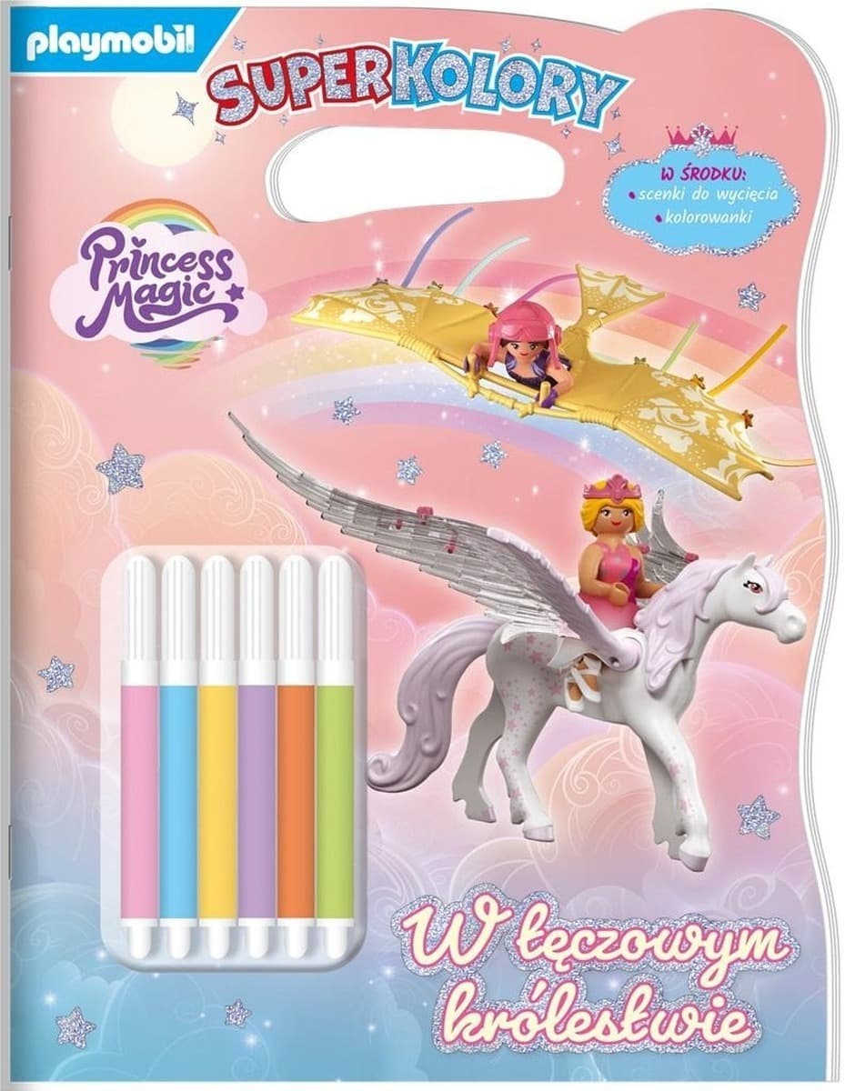 Kolorowanka Playmobil Princess Magic z flamastrami