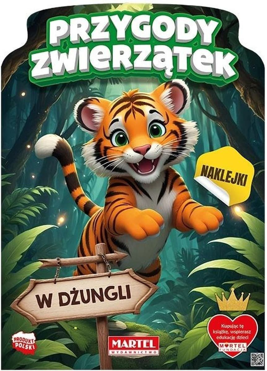 Przygody Zwierzątek na Sawannie. Kolorowanka z naklejkami