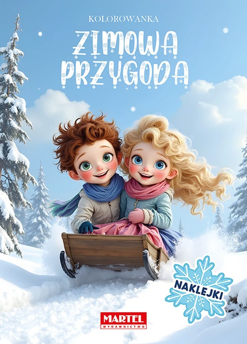 Kolorowanka z naklejkami Zimowa przygoda