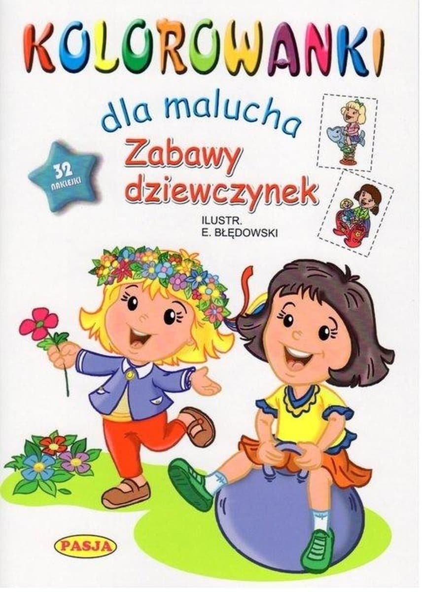 Kolorowanka Zabawy dla dziewczynek z naklejkami 16 stron