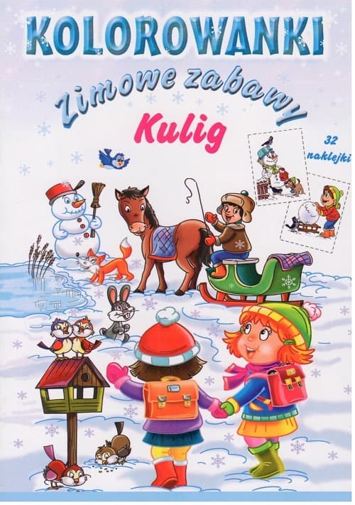 Kolorowanka Zimowe zabawy Kulig