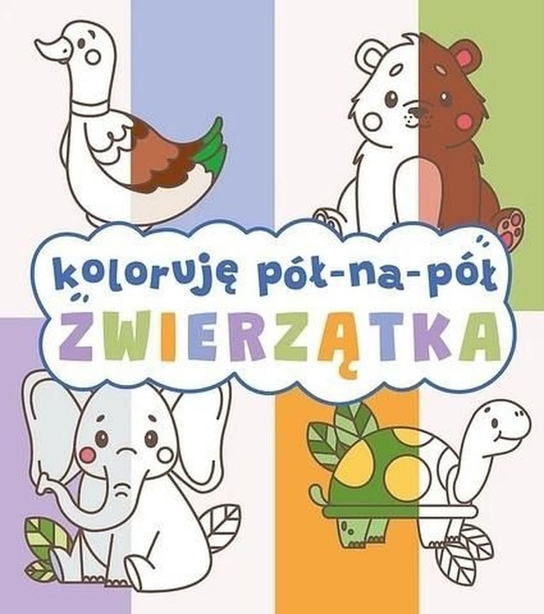 Kolorowanka Zwierzątka dla dzieci - ćwiczenia motoryczne i spostrzegawczość