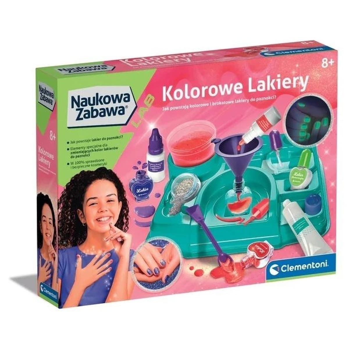 Kolorowe Lakiery do Paznokci Clementoni Zestaw Kreatywny